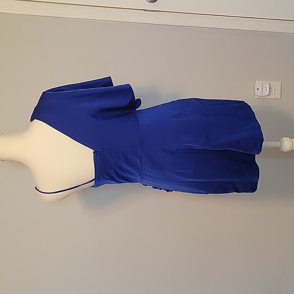 TCEC Blue One-Shoulder Mini Dress, Size M - Picture 6 of 7